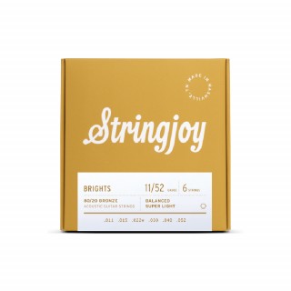 Stringjoy BRIGHTS 80/20 Bronze 11-52 黃銅 6弦木吉他套弦 STRSJ-BB1152